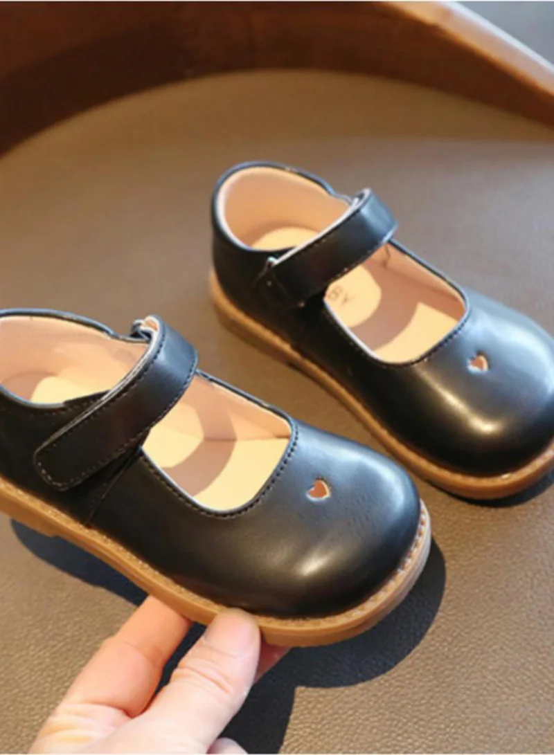 Take Two Girls Black Solid Mary Jane Shoes